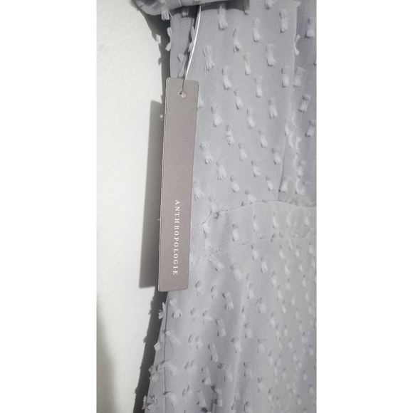 NWT Anthropologie Sunday In Brooklyn Textured Gray Chiffon Dress Size Small - Picture 9 of 16